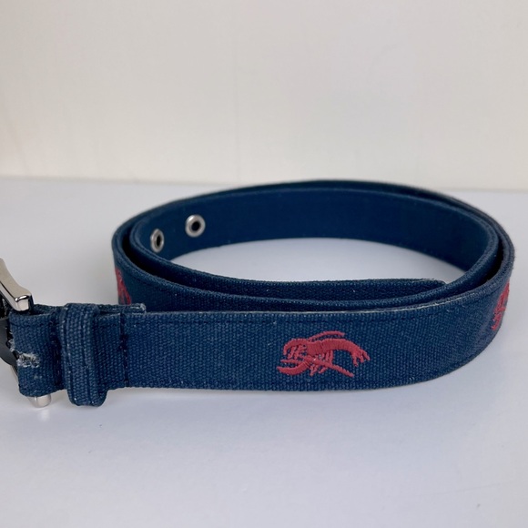Steve Madden | Vintage Preppy Nautical Canvas Lobster Belt Navy | Men’s L - Picture 1 of 8